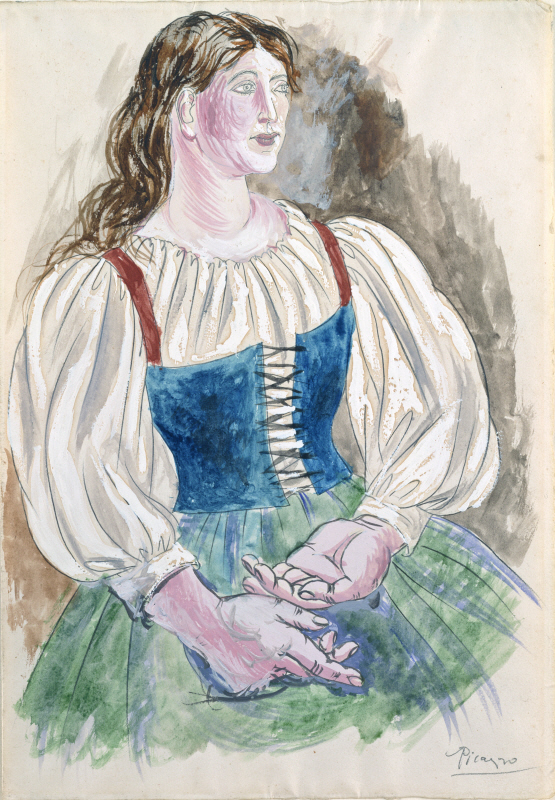 1920 Woman with a Blue Bodice